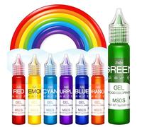 Gel Food Coloring - Rainbow Edible Gel Food Color Dye for Baking, Cake Decorating, Royal Icing, Cookie, Fondant, Macaron - 7 x 15g Food Grade Concentrated Food Coloring Gel for Drinks, DIY Crafts