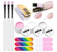 Gel for Nail Extension, Long-Lasting Manicure with File, with Extension Gel and Shapes, for Beginners, Women, Mothers, Professionals, Home Salon, Studio and Daily Wear