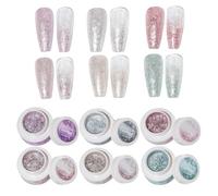 Gel Glitter Nail Polish - Sparkly Bright Color Polish - High Density Reflective Manicure Tools for Women Girls Salon Daily Festival Party Use
