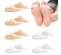 Gel Hammer Toe Support,6 Pairs Claw Crooked Mallet Toes Props Straightener Corrector,Silicone Gel Hammer Toe Pads,Under Toes Support Corrector for Foot Care