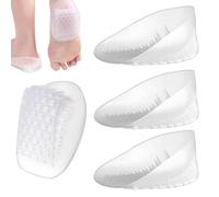Gel Heel Cup,Transparent Shock Absorption Cushions - Heavy Duty Self-Adhesive Non-Slip Honeycomb Heel Pads for Women Men, Dancers, Nurses