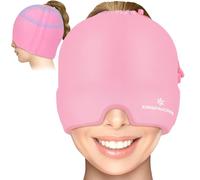 Gel Ice Migraine Headache Relief Cap, Adjustable Headache Cap Migraine with Drawstring Fits All Heads, Cold Compression Migraine Relief Cap for Tension, Stress, Sinus, Puffy Eyes, Hot/Cold Therapy