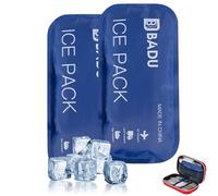 Gel Ice Packs for Injuries Reusable, Reusable Ice Packs for Injuries, TSA Approved Ice Packs Reusable, Retention for 8-24 Hours, Suitable for Most Medication Cooler Travel Case, Packs of 2(180g *2)