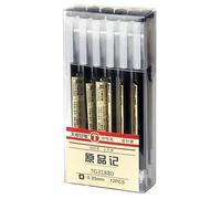 Gel Ink Pen Japanese Style Liquid Ink Rollerball Pens Quick-Drying 0.35mm Ultra Fine Point Ballpoint Maker Pen Premium for Office School Stationery Supply,12 Pcs/Set, Black
