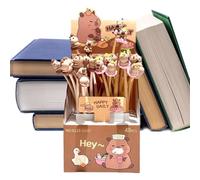 Gel Ink Pens - 0.5mm Capybara Cartoon Cute Funny Pens for School and Classroom with Smooth Writing, Vibrant Colours, 48 Pieces Set for Kids Students Party Favors