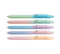 Gel Ink Pens | Black Ink Pens,Quick Dry 5 Piece Fine Point Writing Tool for School Journaling Women Note Taking