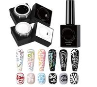 Gel Kit, Multifunctional Long Lasting Set with 3 Piece Size Options, Premium Formula Poking Gel Material, Creative Design Tools for Salon Home Drawing Lace Wave Patterns