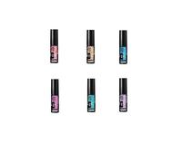 Gel Liner Nail Art Kit, 6 Colors Nail Polish Set With Nail Art Brushes, Nail Art Tools, Dynamic Fragmented Diamonds Pull Cord Nail Polish Gel, for DIY Craft (6PC)