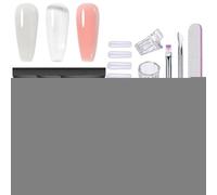 Gel Manicure - Portable UV Lamp Gel Manicure, Poly Kit | All in Fast & Easy Builder, Home Supplies, Poly Full Set, Extension Accessories for Professional Salon &