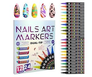 Gel Markers - Vivid Shade Design Kit, Smooth Flow Paintings Applicators, Fast Setting Cosmetic Coloring System, Detail Dotting Craft Accessories | Fashion Hand Decoration for Youth Hobbyists