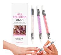 Gel Modelling Tool, 3 Pieces Double Tip Brush for Modeling and Drawing - 3D Nail Art Tools | For Manicure and Care Studio Professional Salon Personal Care at Home