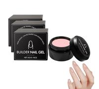 Gel Nail Glue Extra Strong, Semi Solid Nail Glue for Press On Nails, 20S Quick Drying, Long Lasting Strong Adhesive No Stick Hands for Nail Tips, UV Nail Art Glue Home Salon DIY, Easy to Use (3PC)