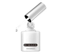 Gel Nail Glue | Nail Polish Base Coat,8-in-1 Building Gel Nail Glue Gel Base Rhinestone Nail Glue Gel for Nail Apex and Extension Strengthener