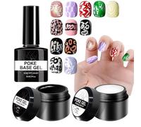Gel Nail Kit - 3-Piece Professional Long-Lasting Poking Gel Nail Set | Black & White Art For Creative DIY Designs | Painting & Drawing Kit For Lace, Letters, Waves & Art | Perfect Wom