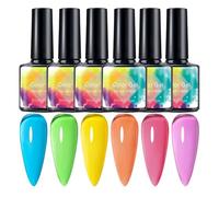 Gel Nail Lacquer Long-Lasting Fluorescent Quick Dry Semi-Transparent