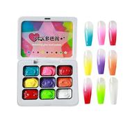 Gel Nail Paint 9 Color Palette Shape Patting Manicure Art | Gel Colors for Studio Spa Party Travel Salon Home Girls Women Beginners