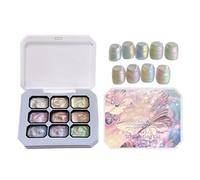 Gel Nail Paint 9-Colors Gradient Patting French Manicure Palette