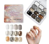 Gel Nail Palette - 42g, Sparkly Glitter, Gel Nail Lacquer, Semi-Solid Gradient | Long-Lasting Nails Art Set, Shimmer Polîsh for Women Teens Holiday Wedding Gift