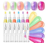 Gel Nail Pen 6-Color No UV Lamp High Shine