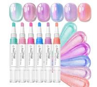 Gel Nail Pens 6 Colours Long Lasting No UV Lamp Needed