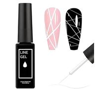 Gel Nail Polish Basic Color Liner with Thin Brush for French Tip Nail Art Soak Off LED Safe Formula High Pigment Lasts 21 Days DIY Salon