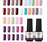 Gel Nail Polish Kit Women Girl Gel Nail Polish Set,Gel Nail Lacquer Kit Nail Art Gel Manicure Set 7ml Each Bottle (1PC, H)