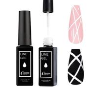 Gel Nail Polish Liner White Gel Polish 10ml Nail Liner Painted Polish Thin Brush For French Tip Manicure Art Soak Off UV/LED for Painting Drawing Swirl Nails Home DIY Nail (White)