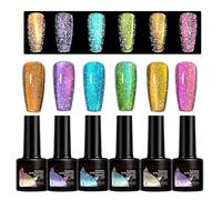 Gel Nail Polish Magnetic | Shimmer Nail Polish Set, Natural Manicure Supplies for Students Salon Ladies Women Girls Party Stage Performance Photo Sessions