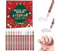 Gel Nail Polish Pen - 12-Color High-Pigment | Nail Polish Pens for Women | for Salon Studio Home Everyday Hobbyists Women Girlfriend Professionals