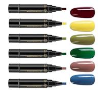 Gel Nail Polish Pens 8ml 6 Piece Set No UV Lamp Needed Step Nail Varnish For Beginners Easy Application At Home For Daily Manicure Weekend Na-il Art And Special Occasions 3 Years Shelf Life