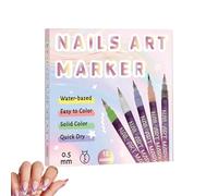 Gel Nail Polish Pens - Pack of 12 Quick Dry Markers, Detail Tip with Soft Ink, Smudge Resistant Formula with Easy Grip | Drawing Kit for Works