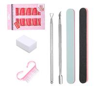 Gel Nail Polish Removal Kit with Soaker Cleaner Clips Art Tools Cuticle Pusher Cutter Brush File Scraper and Wipes