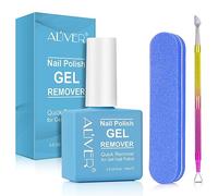 Gel Nail Polish Remover 15 ml with Nail File & Nail Polish Scraper, Professional Gel Remover for Nails, Easily & Quickly Remove Nail Polish in 3-5 Minutes, Doesn't Hurt Nails
