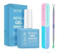 Gel nail Polish Remover 15ml Fast-Acting for No Hurt Nails, Includes File & Scraper