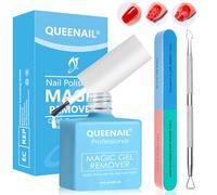 Gel Nail Polish Remover 15ml - Fast Gel Polish Remover in 3-5 Mins, Acetone-Free Gentle Formula Won't Hurt Nails, No Soak No Foil Needed, with Nail File & Scraper,Blue
