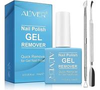 Gel Nail Polish Remover (15ML)- Professional Gel Remover For Nails With Cuticle Pusher, Gel Nail Remover, Remove Gel Polish in 2-3 Minutes, Safe And Quick DIY Home