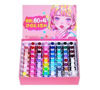 Gel Nail Polish Set - 60 Color Collection, UV Lacquer, Chip Resistant Gloss, Soak Off Pigment, Salon Finish Beauty Series, High Shine Formula | Everyday Styling Makeup for Manicure