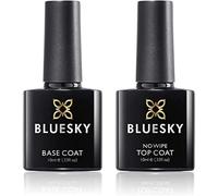 Gel Nail Polish Set, 9th Anniversary Set 1, Base Coat and No Wipe Top Coat, Long Lasting, Shiny, High Gloss Finish, Clear 2 x 10 ml (Requires Curing