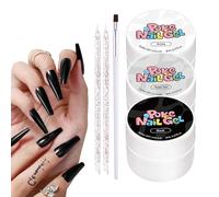 Gel Nail Polish Set | Black and White Painting Glue | Professional Gel Nail Polish - for Women Beginners Home Studio Manicure Professional Grooming Personal Care