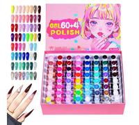 Gel Nail Polish Set- Quick Dry 60 Color Manicure Kit, Long Lasting Shine Formula, Professional Beauty Supply Collection | Nail Polish Gift for Salon Home Wedding Bridal Spa Party Travel and Daily Groo