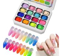 Gel Nail polished - 16 Color Manicure Collection, Beginner Friendly Beauty Kit, Glossy Long Lasting Coating Set, Soak Off Decorative Fingertip essentieals | Salons Weddings Vacations Celebrations