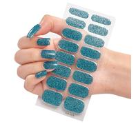 Gel Nail Strips - Semi Cured Color Palette, Flexible Full Cover Overlays with Resin, Sturdy Waterproof Protective Layer, Salon Quality Instant Pedicure, Ideal for Workplace Travel Parties