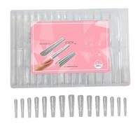 Gel Nail Tips, 240PCS Dual Forms 15 Sizes Clear Nail Extensions Warp-Resistant Easy to Use False Tips for Beginners & Professionals