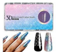 Gel Nail Tips - Long Press On Nails, Multi Purpose Manicure Kit with Shiny Gel Finish, Durable Fake Nails for Daily Life, Parties, Shopping, Dates, and Work, Easy to Apply Press On Nail Set
