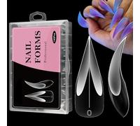 Gel Nail Tips - Nail Extension Forms,Gel Shaping Mold System, 3D Eagle Curved Art Template Kit | Fingernail Design Manicure Modeling Accessory Set Solution, Durable Professional Styling Guide Tool Fo