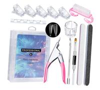 Gel Nails Set Nails Painting Brush Nails File and Acrylic Tip Clips Manicure and Pedicure Tools for Salon and Home Use
