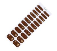 Gel Nails Stickers Set 22Pcs Full Covers Wraps Quick Application Without UV Light Needed for Stylish Women Party and Event