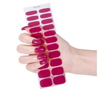 Gel Nails Strips Set 22Pcs Nails Stickers Without Light Needed Easy Application For Home Travel And Party Wedding