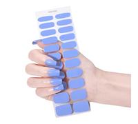 Gel Nails Strips Set 22Pcs Nails Stickers Without Light Needed Easy Application For Home Travel And Party Wedding
