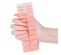 Gel Nails Strips Set 22Pcs Nails Stickers Without Light Needed Easy Application For Home Travel And Party Wedding